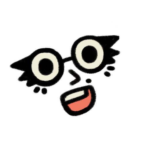 cute smily face logo with big eye lashes